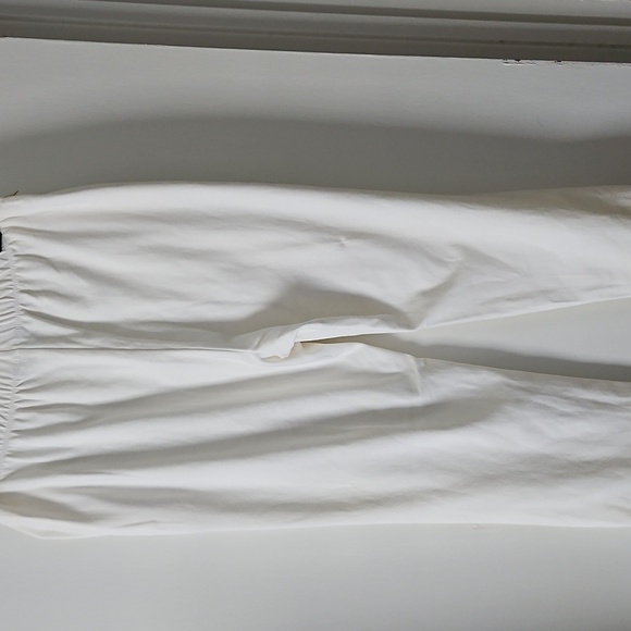 Lands' End Cream Track Pants with Elastic Waistband - Picture 2 of 4